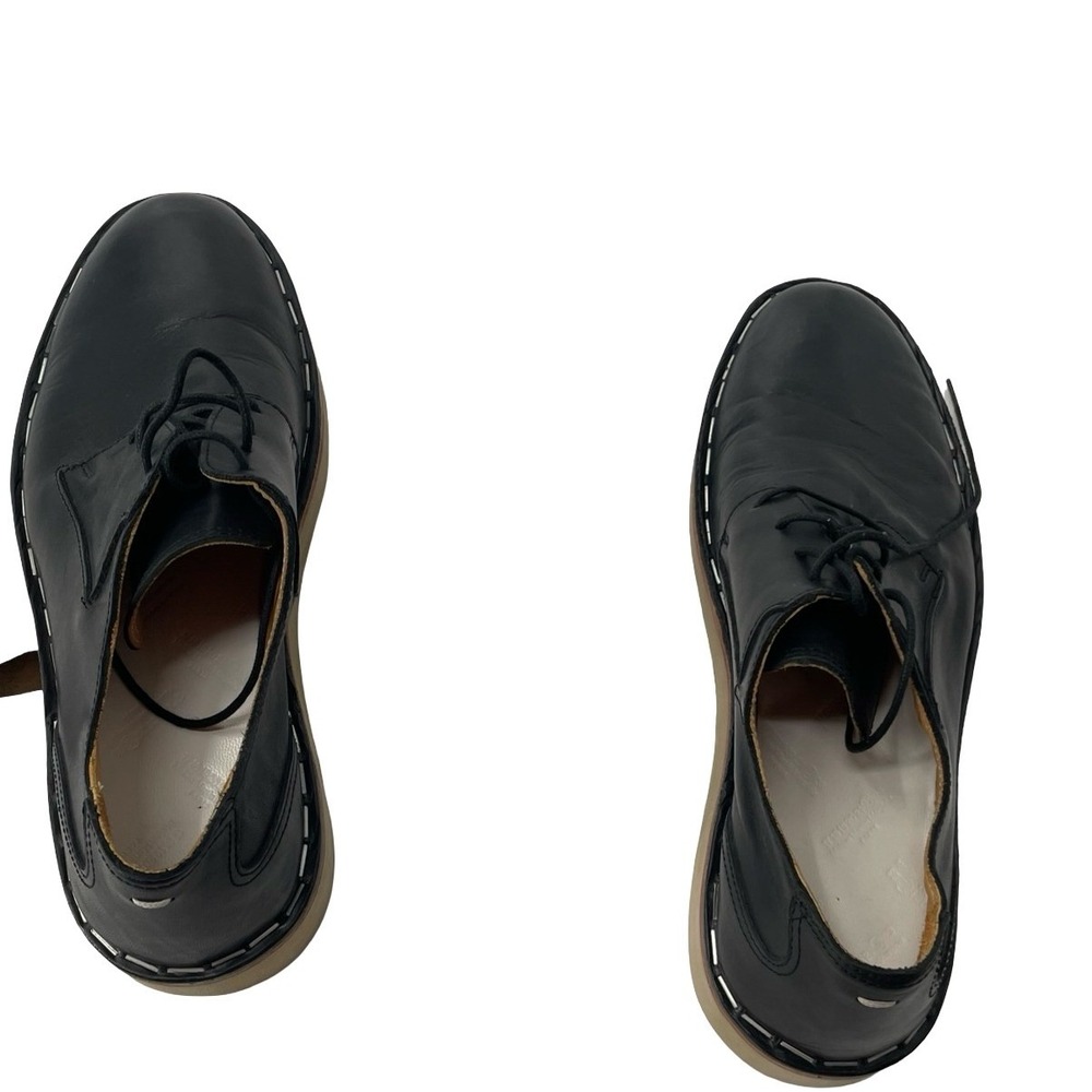 Maison Martin Margiela Mens Derby Shoes Black Leather Vibram Wedge Size 43 - Picture 2 of 8